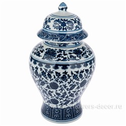 Ваза "Шинуазри Blue" (керамика), D13xH30 см