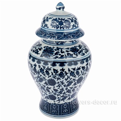 Ваза "Шинуазри Blue" (керамика), D13xH30 см