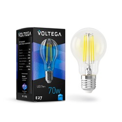 Нарушена упаковка.   Филаметная светодиодная лампа Е27 7W 4000К (белый) Crystal Voltega  7141