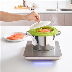 Vaporera Rocook Ø20/30 cm - 2-3 personas - silicona - verde