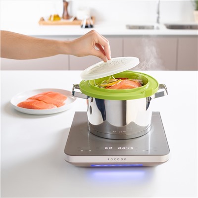 Vaporera Rocook Ø20/30 cm - 2-3 personas - silicona - verde