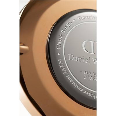 Reloj de cuarzo de tela nato Classic Dover 36 mm - Blanco y dorado