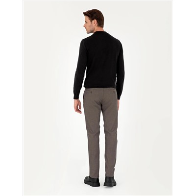 Brown Slim Fit Canvas Bloys