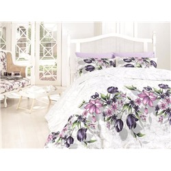 Постельное белье Карвен ранфорс евро (Riella Lilac)