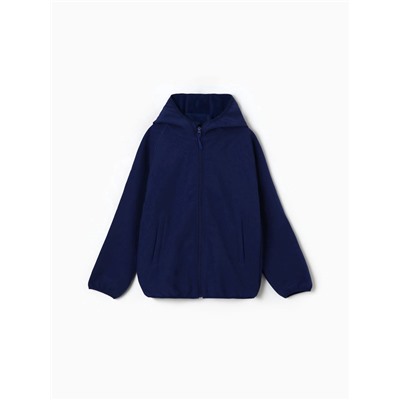 Ветровка демисезонная для мальчиков MINAKU из Softshell на флисе, непромокаемая, тёмно-синяя, рост 116 см