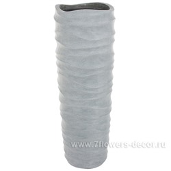 Кашпо полистоун Nobilis Marco "Pm-grey3 Waves Vase", D33хH98 см с тех.горшком