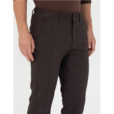 Brown Slim Fit Canvas Bloys