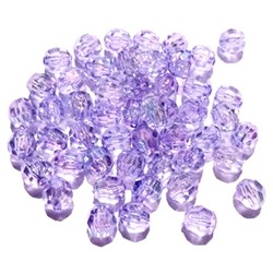 Бусины граненые/ цв.фиолетовый 32 AB/ диам.6мм/ уп.500г/ фас.1уп.
