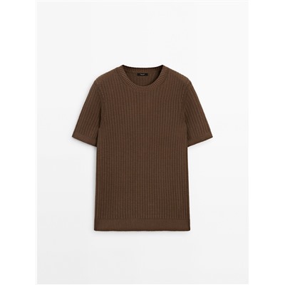 Camiseta punto mezcla algodón y lino
