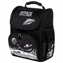 Ранец ПИФАГОР BASIC, 1 отделение, 3 кармана, эргономичная спинка, "Space invader", 35х28х18 см, 273140