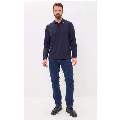 Джинсы утепл F421-0151W d.blue