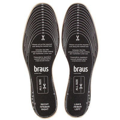 Стельки БЕЗРАЗМЕРНЫЕ Braus 9820