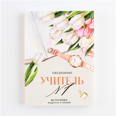 Ежедневник «Учителю: Учитель №1», формат А6, 120 листов, мягкая обложка