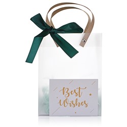 PU001 Подарочный пакет Best Wishes, цвет голубой