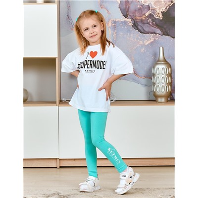 Футболка для девочки KETMIN #SUPERMODEL цв.Белый