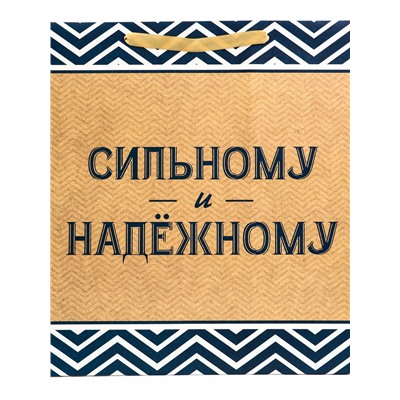 Пакет подарочный горизонтальный «Действуй», 49×40×19 см