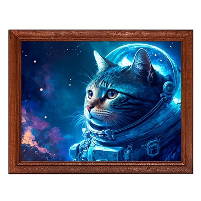 POSG-0304 Постер в рамке 23x17см Кошка в скафандре