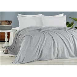 Плед KARVEN Super Soft MELINDA 160*220 п/э 1.5 спальный Р 941серый (Акция)