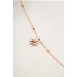 Tobillera Daisy - rosa dorado - plata 925