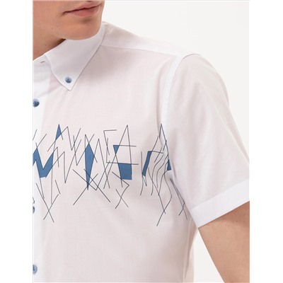 Laciverert Ex. Рубашка с коротким рукавом Slim Fit