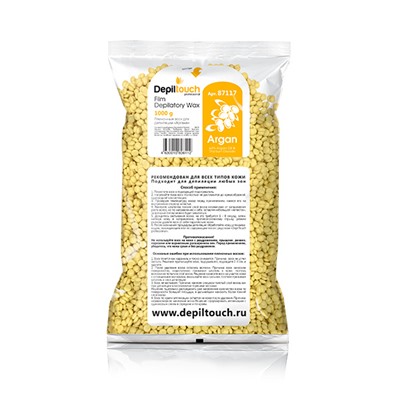 Воск для депиляции пленочный с маслом арганы, 1000 гр, бренд - Depiltouch Professional