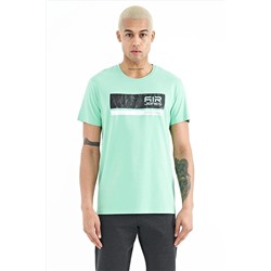 Мужская футболка Luke Water Green с круглым вырезом — 88221 A11ER-88221