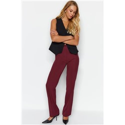 Bordeaux Straight/Flat Cut лента с высокой талией плетения с плетением Twoss21pl0093