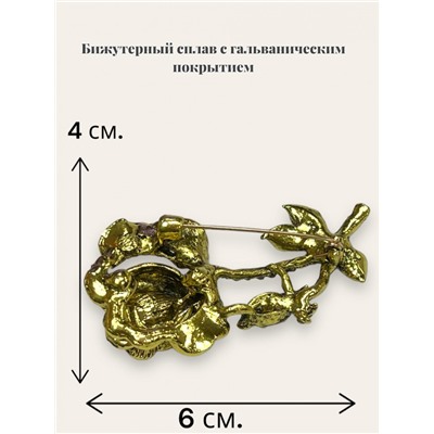 Брошь со стразами БР5 S-43 (6 штук)