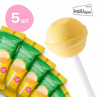Леденец на палочке Ksilibon Lollipop Банан, 5 шт.