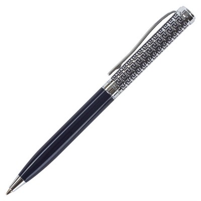 Ручка подарочная шариковая GALANT "Empire Blue", корпус синий с серебристым, хромированные детали, пишущий узел 0,7 мм, синяя, 140961