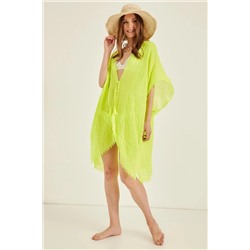 Женская светло-зеленая тонкая пляжная модель парео LCH-PREO-LIGHT GREEN