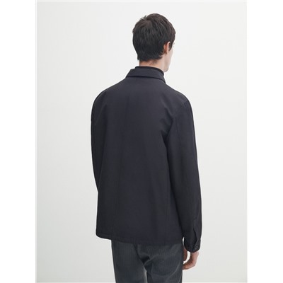 Sobrecamisa con algodón bolsillo pecho