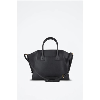 Bandolera de piel - Negro
