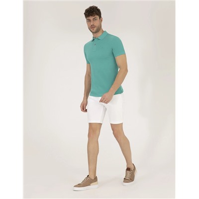 Зеленая слабая подсадка Polo yaka basic t -красавица