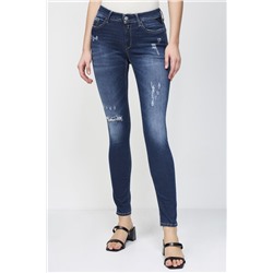 Vaquero skinny fit de tiro alto Luzien - Azul oscuro