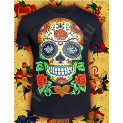 Футболка черная "Sugar Skull" арт. 14-1584