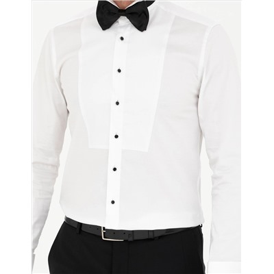 Белый бывший Рубашка для смокинга Slim Fit