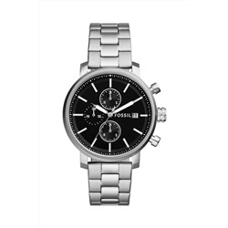 Reloj de cuarzo de acero Rhett - Plateado