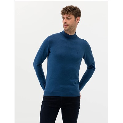 Indigo Melanj Slim Fit Half Fisherman воротник Основной вязаный свитер