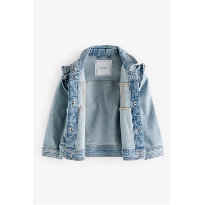 Mid Blue Frill Shoulder Denim Jacket (3-16yrs)