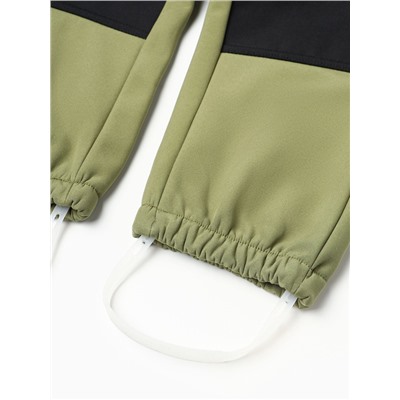 Комбинезон демисезонный для мальчиков MINAKU из Softshell на флисе, непромокаемый, оливковый, рост 128 см