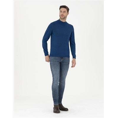 Индиго Slim Fit Half Fisherman воротнич