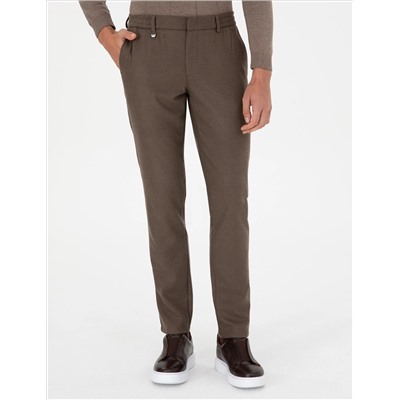 Браун Ex. Тканевые штаны Slim Fit