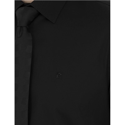 Black Slim Fit Basic рубашка с длинным рукавом