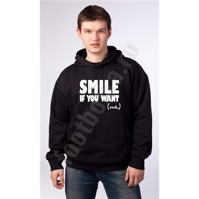Толстовка-кенгурушка  "Smile if you want (me)"