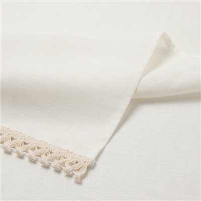 Дорожка на стол Этель Linen style, 40×146 см, 100% лён, белая