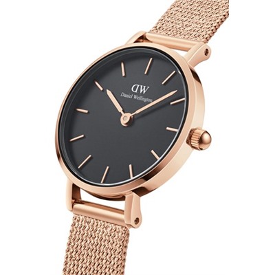 Reloj de cuarzo de acero y chapado en oro rosa Melrose