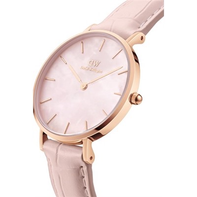 Reloj de cuarzo de piel Petite 32 mm - Rosa y rosa dorado