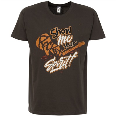 Футболка унисекс Show Me Your Rock'n'roll Spirit, темно-серая
