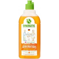 Гель для мытья посуды антибактериальный Synergetic (Синергетик) Сочный апельсин, 500 мл